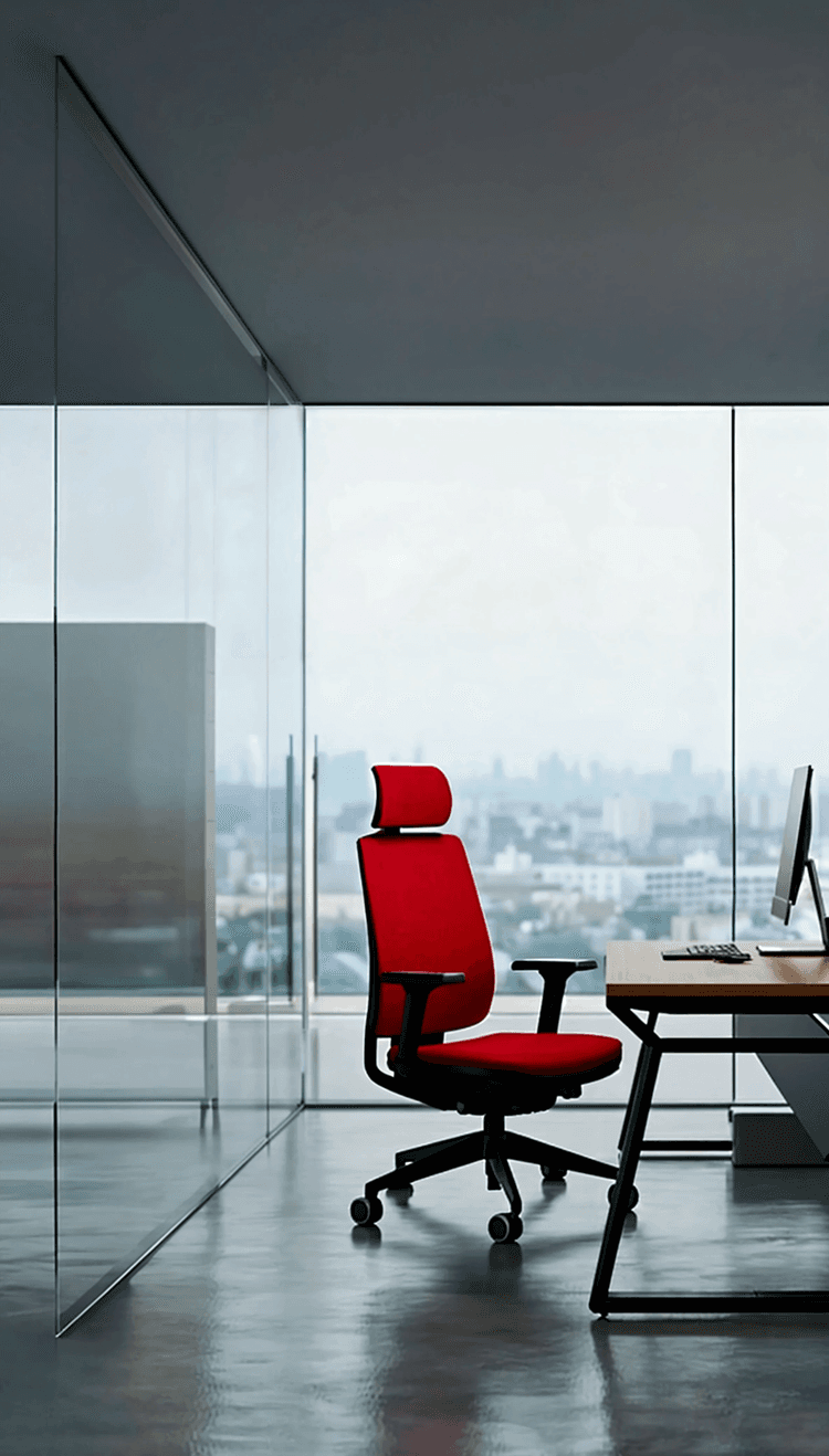 Escritório moderno com mobiliário